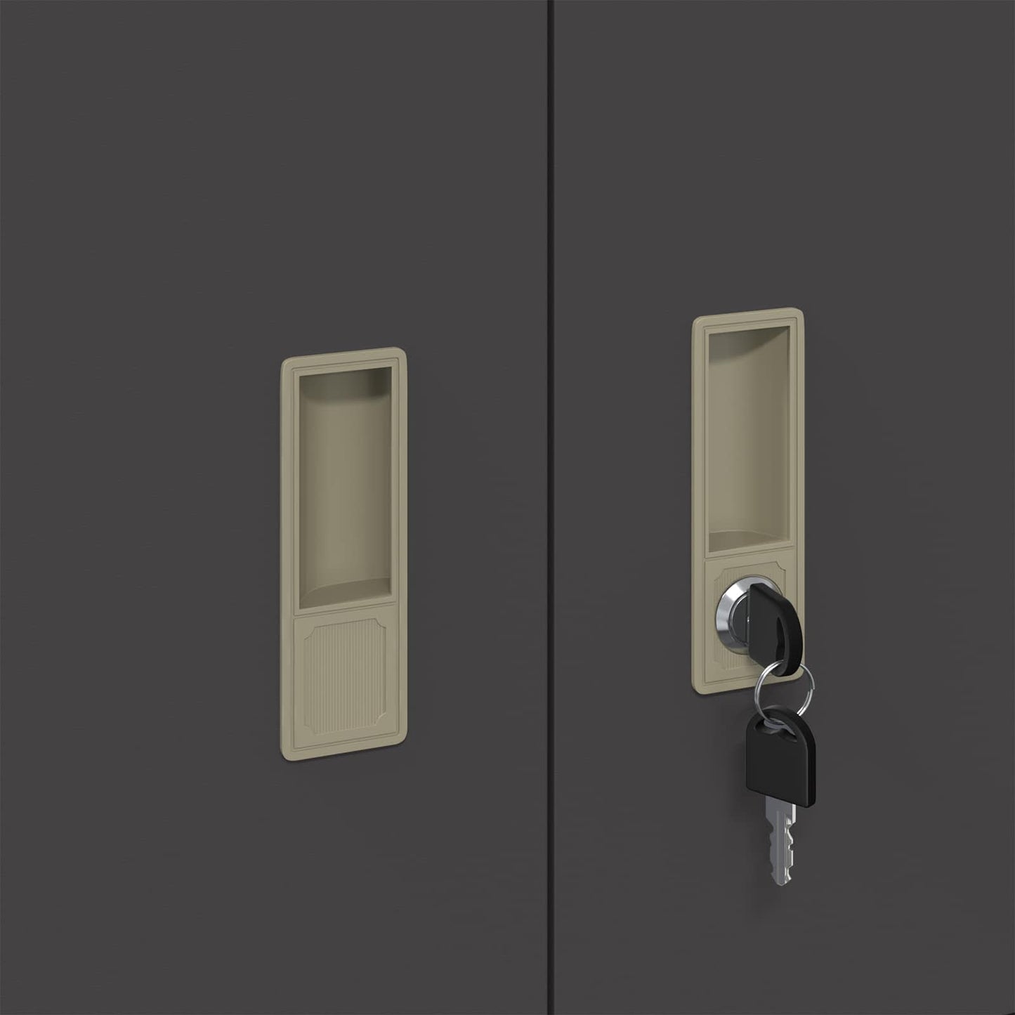 vidaXL Storage Cabinet 2 pcs Black 90 x 40 x 145 cm Steel Lockable