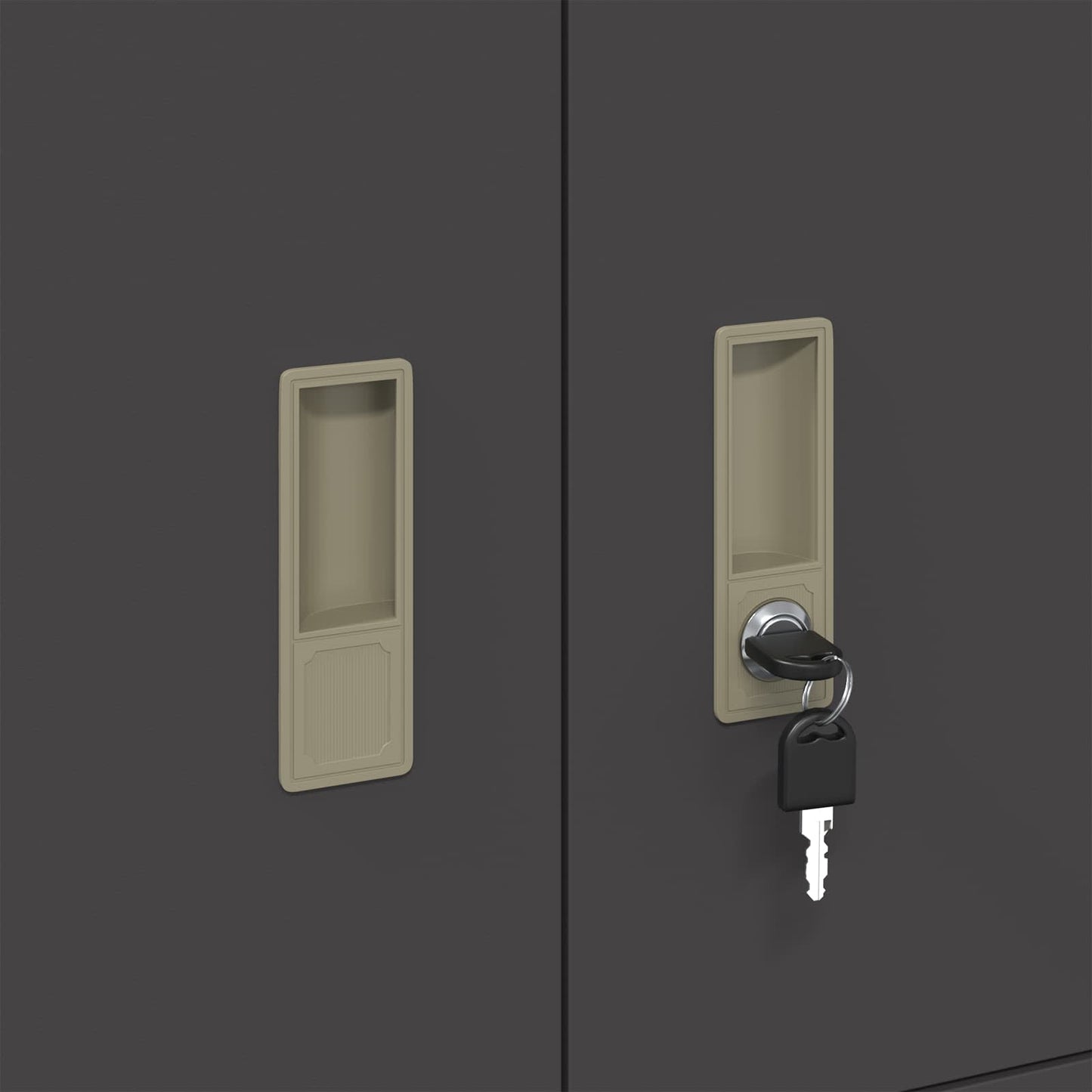vidaXL Storage Cabinet 2 pcs Black 80 x 40 x 180 cm Steel Lockable