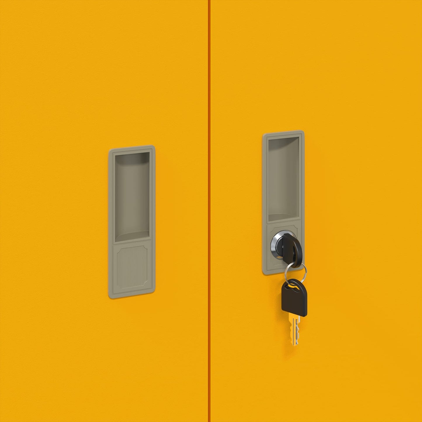 vidaXL Storage Cabinet 2 pcs Mustard Yellow 80 x 40 x 210 cm Steel