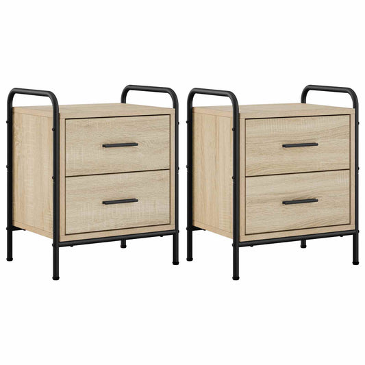 vidaXL Bedside Cabinet 2 pcs Sonoma Oak 40 x 30 x 50 cm