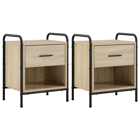 vidaXL Bedside Cabinet 2 pcs Sonoma Oak 40 x 30 x 50 cm