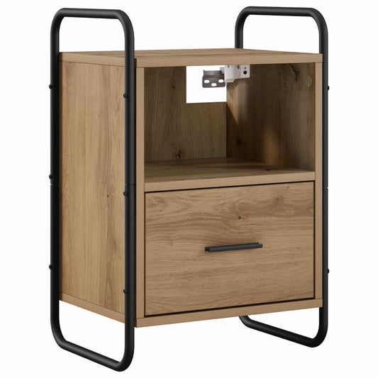 vidaXL Hanging Bedside Cabinet Artisan Oak 40 x 30 x 60 cm