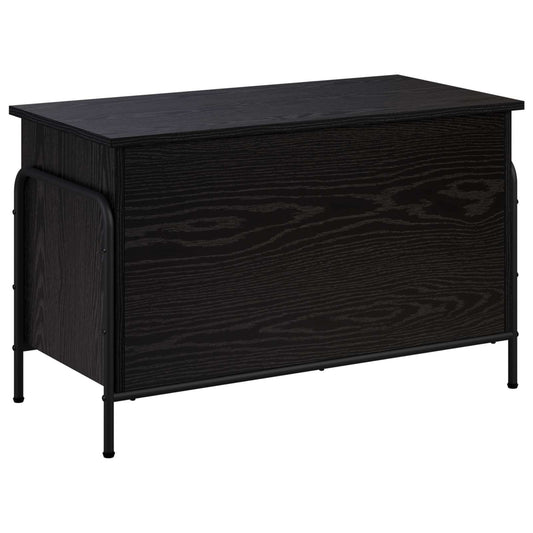 vidaXL Storage Box Black Oak 80 x 40 x 49.5 cm Engineered Wood
