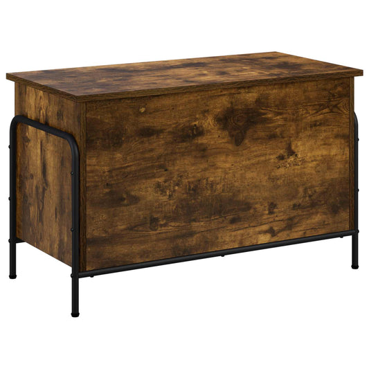 vidaXL Storage Box Smoked Oak 80 x 40 x 49.5 cm Engineered Wood