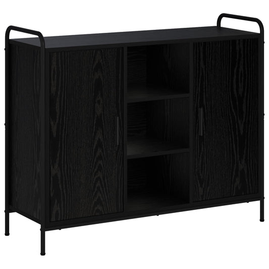 vidaXL Sideboard Black Oak 98.5 x 33 x 81 cm Engineered Wood