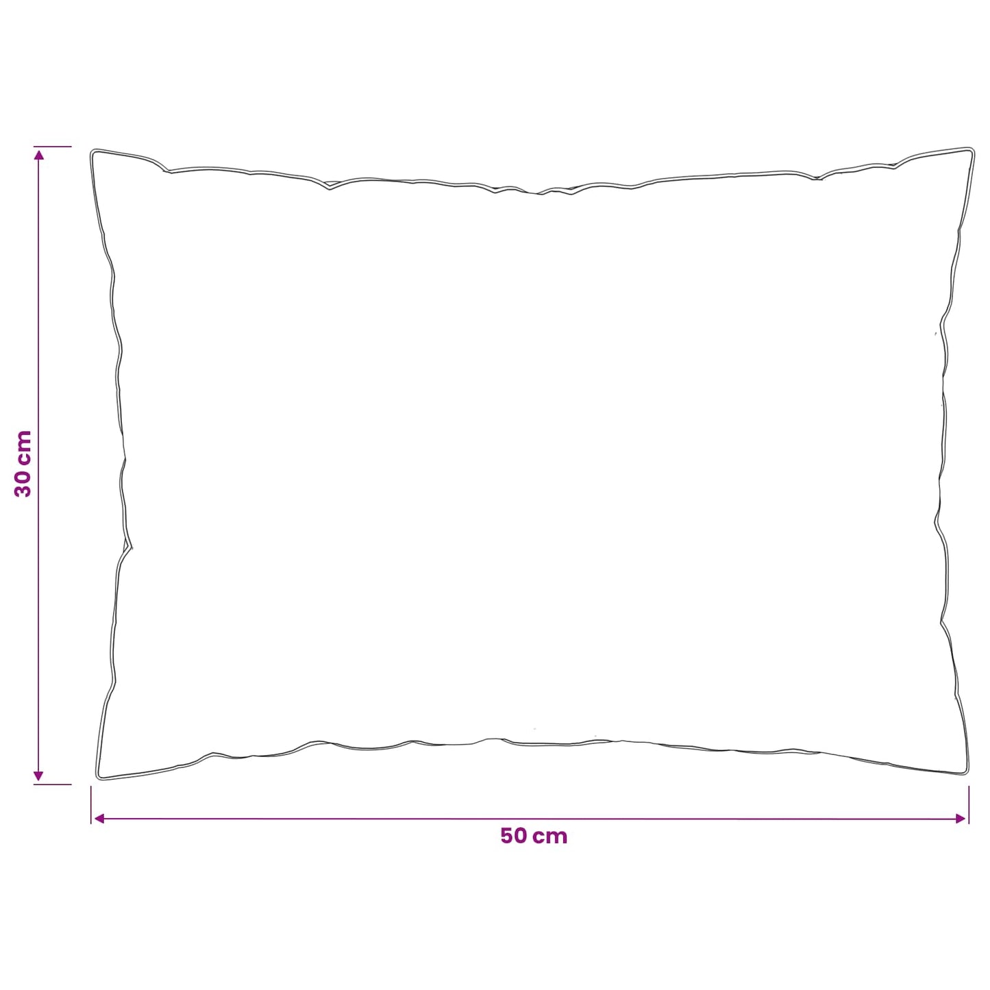 vidaXL Pillow 2 pcs 30 x 50 cm Australian Wool White