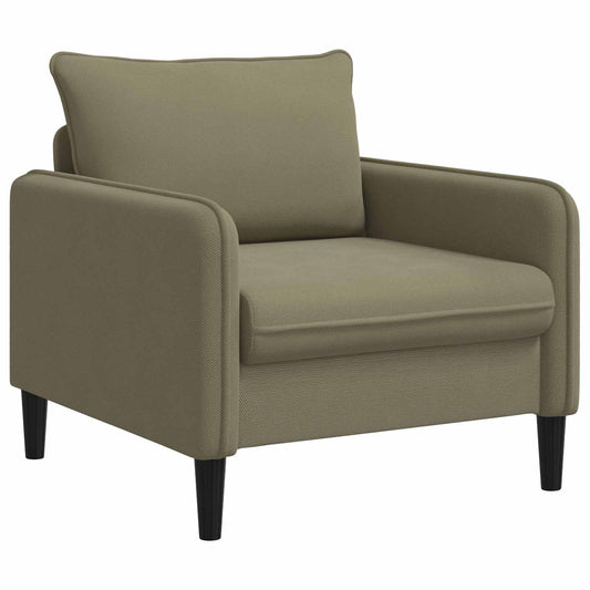 vidaXL XL Armchair Khaki Velvet