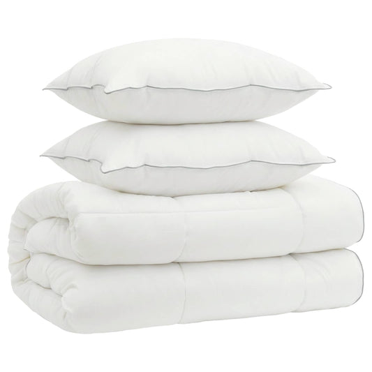 vidaXL Duvet and Pillow Set 3 pcs 200x200 cm 4 Seasons 140+220 GSM