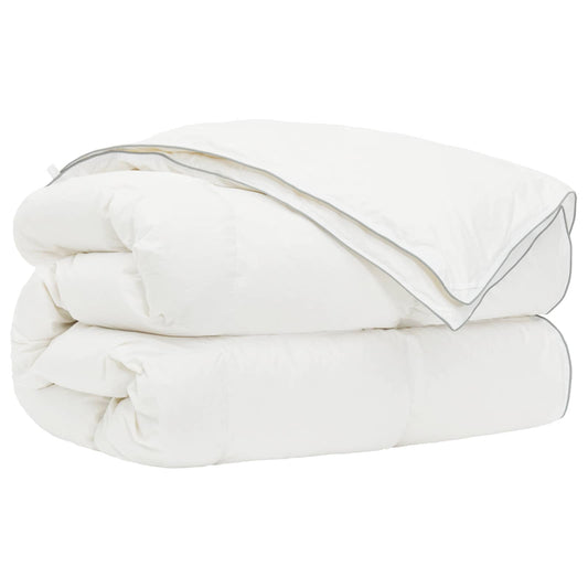 vidaXL Duvet FULDA 152 x 203 cm 4 Seasons 310 GSM 90% Goose Down White
