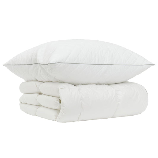 vidaXL 90% Goose Down Duvet Set FULDA 2 pcs 152 x 203 cm All Seasons