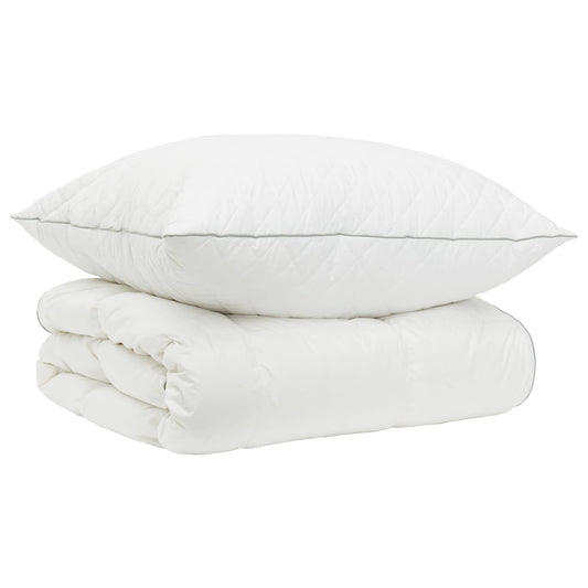 vidaXL 90% Goose Down Duvet Set FULDA 2 pcs 140 x 200 cm All Seasons