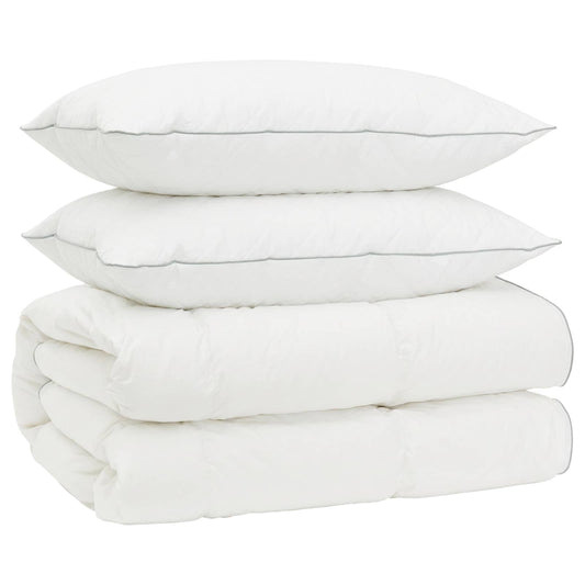 vidaXL 90% Goose Down Duvet Set FULDA 3 pcs 200 x 200 cm All Seasons