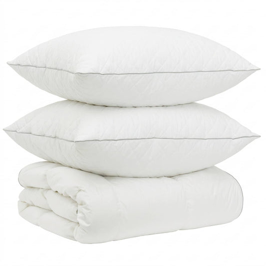 vidaXL 90% Goose Down Duvet Set FULDA 3 pcs 220 x 240 cm All Seasons
