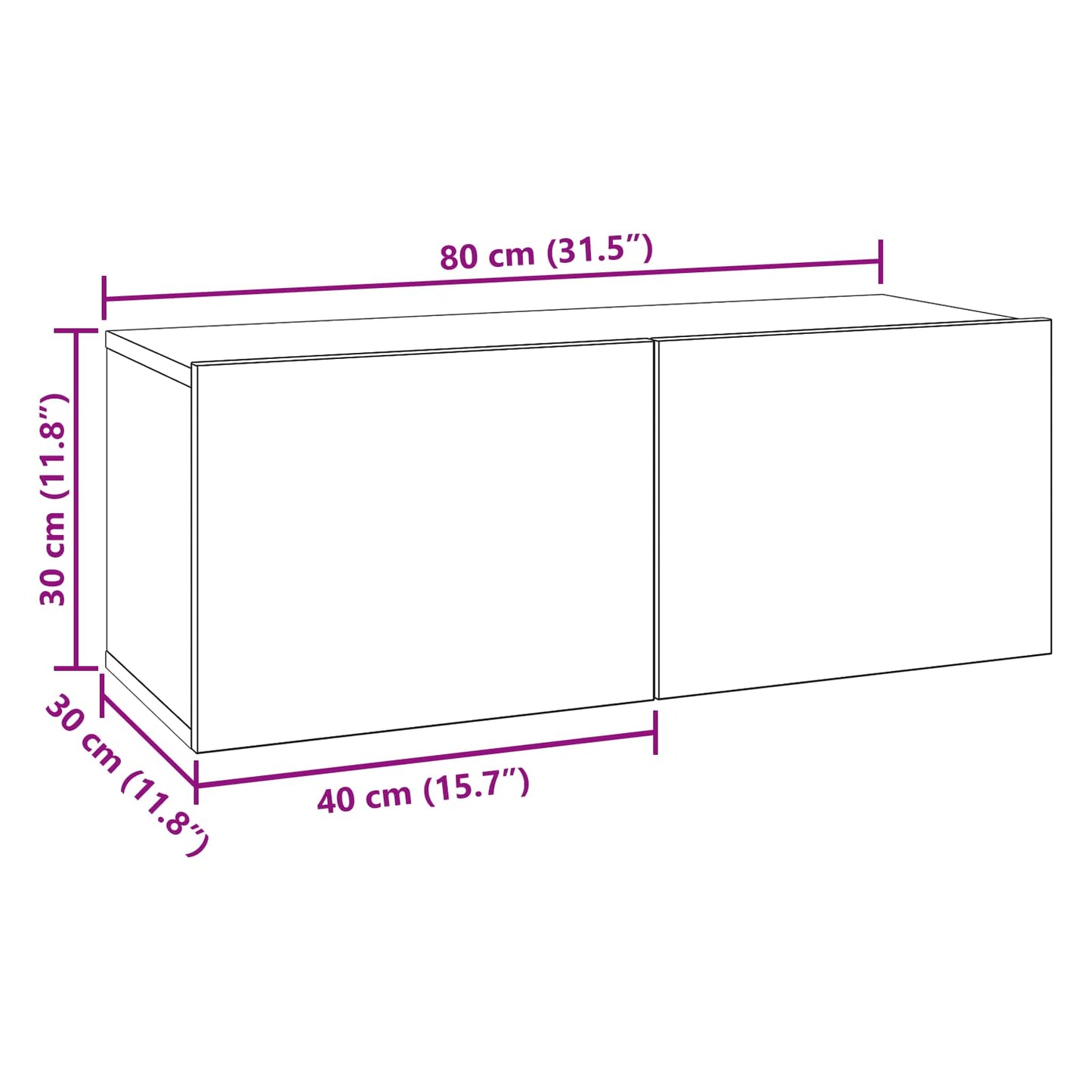 vidaXL TV Cabinet Set 8 pcs Engineered Wood