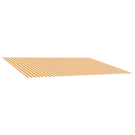 vidaXL Awning Replacement Fabric Yellow and White 450 x 350 cm
