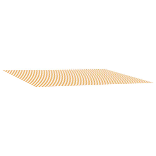 vidaXL Awning Replacement Fabric Yellow and White 500 x 350 cm