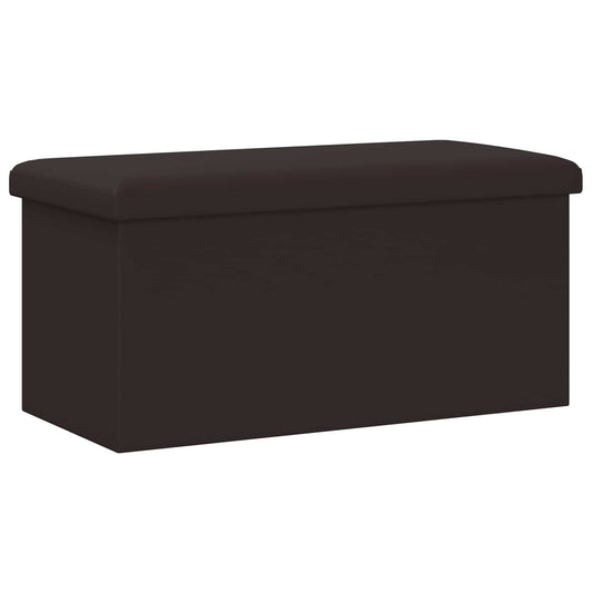 vidaXL Foldable Storage Bench Brown 180 kg 80 L 77 x 38 x 38 cm PVC