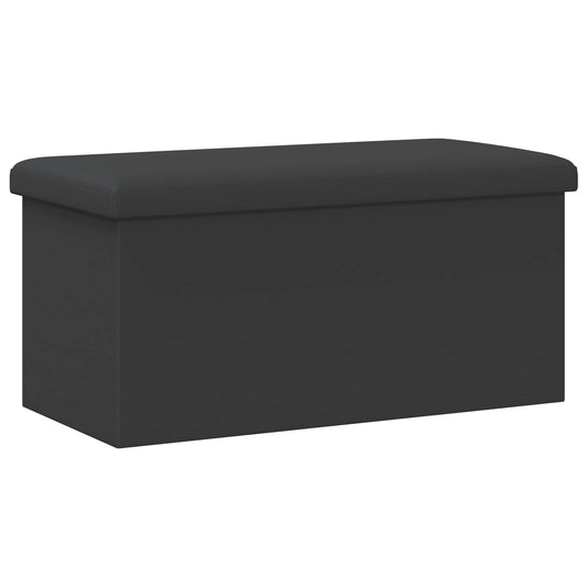 vidaXL Foldable Storage Bench Grey 180 kg 80 L 77 x 38 x 38 cm PVC