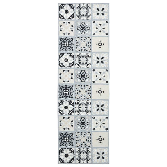 vidaXL Rug Runner ORIZ 1150 gsm Grey and Black