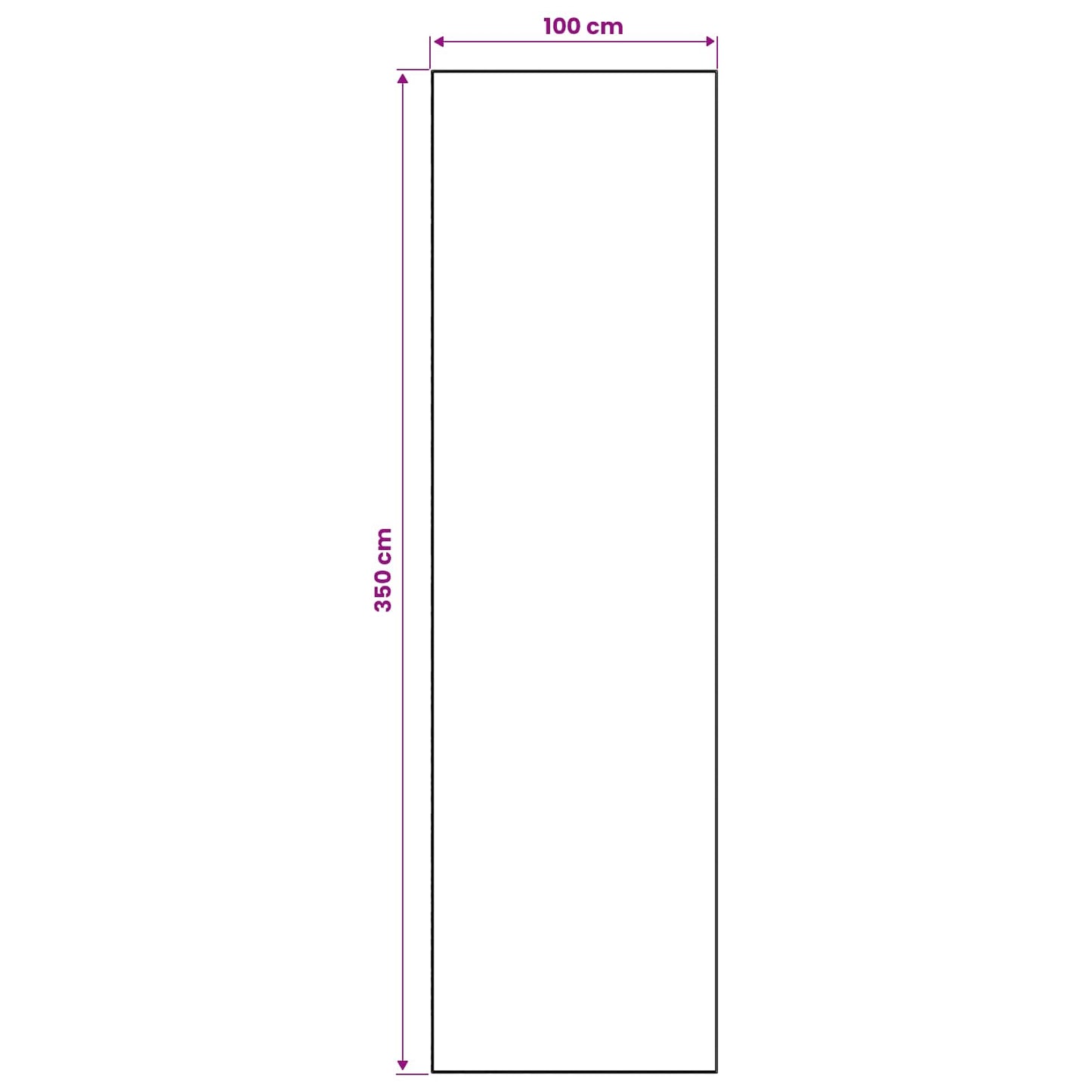 vidaXL Rug Runner ORIZ 1150 gsm Black Mesh Pattern