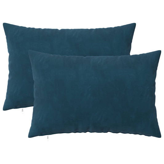 vidaXL Cushion with Pillow HEERLEN 2 pcs Blue Velvet