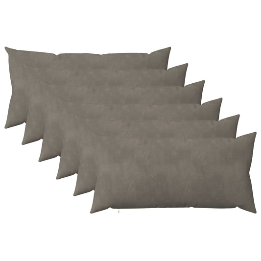 vidaXL Cushion with Pillow HEERLEN 6 pcs Light Grey Velvet