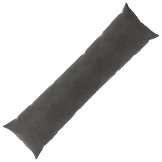 vidaXL Cushion with Pillow HEERLEN Dark Grey 40 x 145 cm Velvet