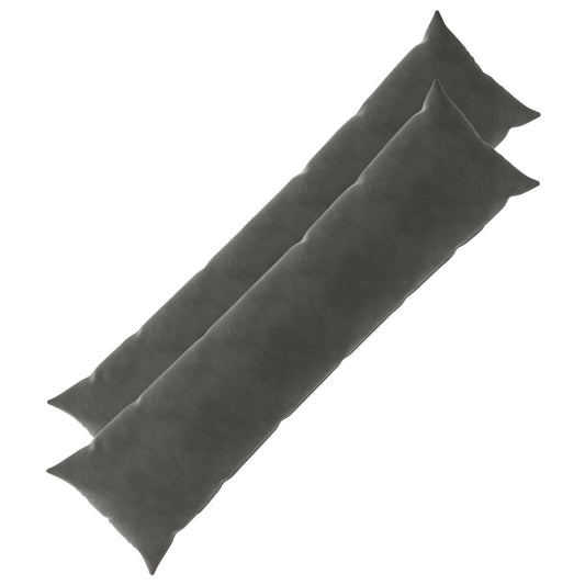 vidaXL Cushion with Pillow HEERLEN 2 pcs Dark Grey Velvet