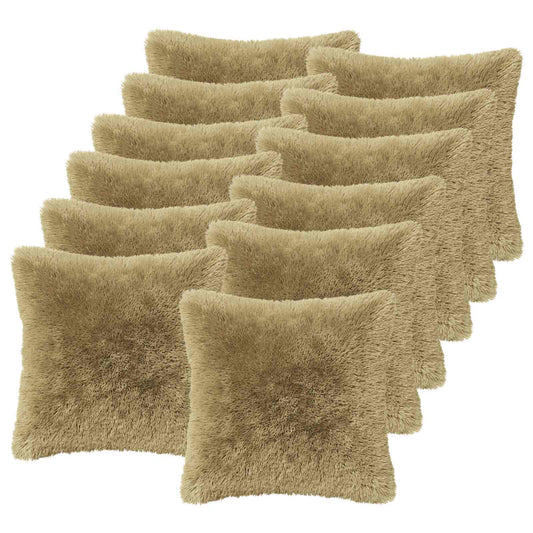 vidaXL Cushion with Pillow HEERLEN 6 pcs Light Grey PV Fleece