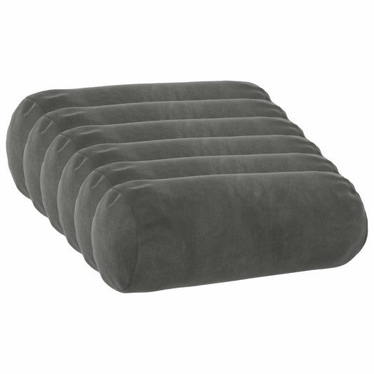 vidaXL Cushion with Pillow HEERLEN 6 pcs Dark Grey Velvet