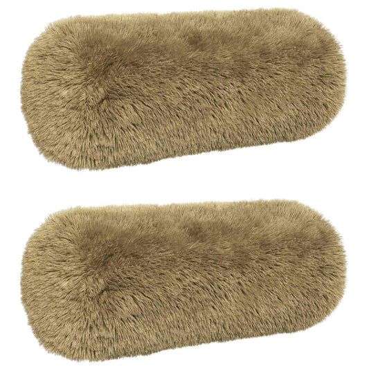 vidaXL Cushion with Pillow HEERLEN 2 pcs Light Grey PV Fleece