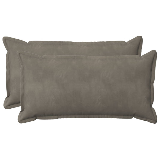 vidaXL Cushion with Pillow HOUTEN 2 pcs Light Grey Velvet