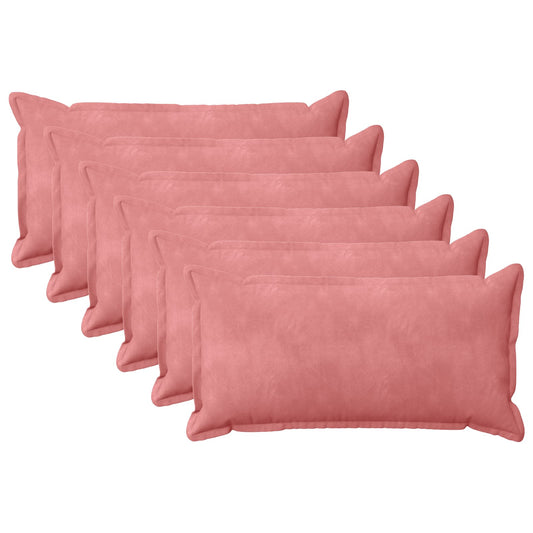 vidaXL Cushion with Pillow HOUTEN 6 pcs Pink Velvet