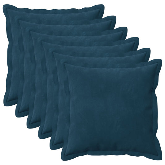 vidaXL Cushion with Pillow HOUTEN 6 pcs Blue Velvet