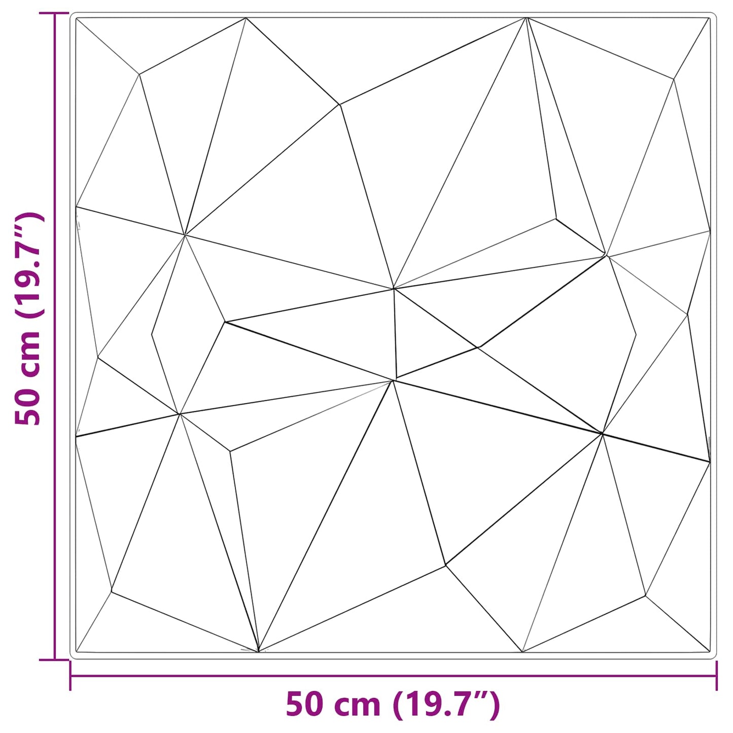 vidaXL Wall Panels 12 pcs Diamond Beton 50 x 50 cm XPS Foam