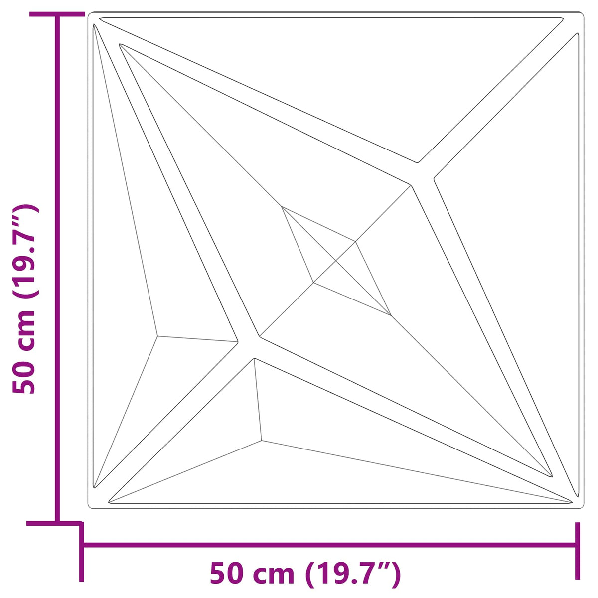 vidaXL Wall Panels 12 pcs 50 x 50 cm Star Beton XPS Foam