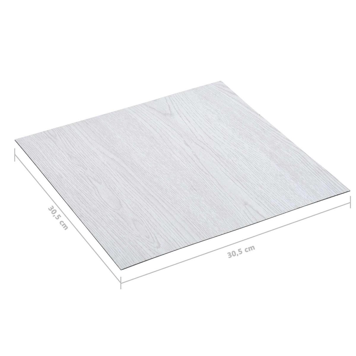 vidaXL Flooring Planks White Wood 5.11 m² 55 pcs PVC