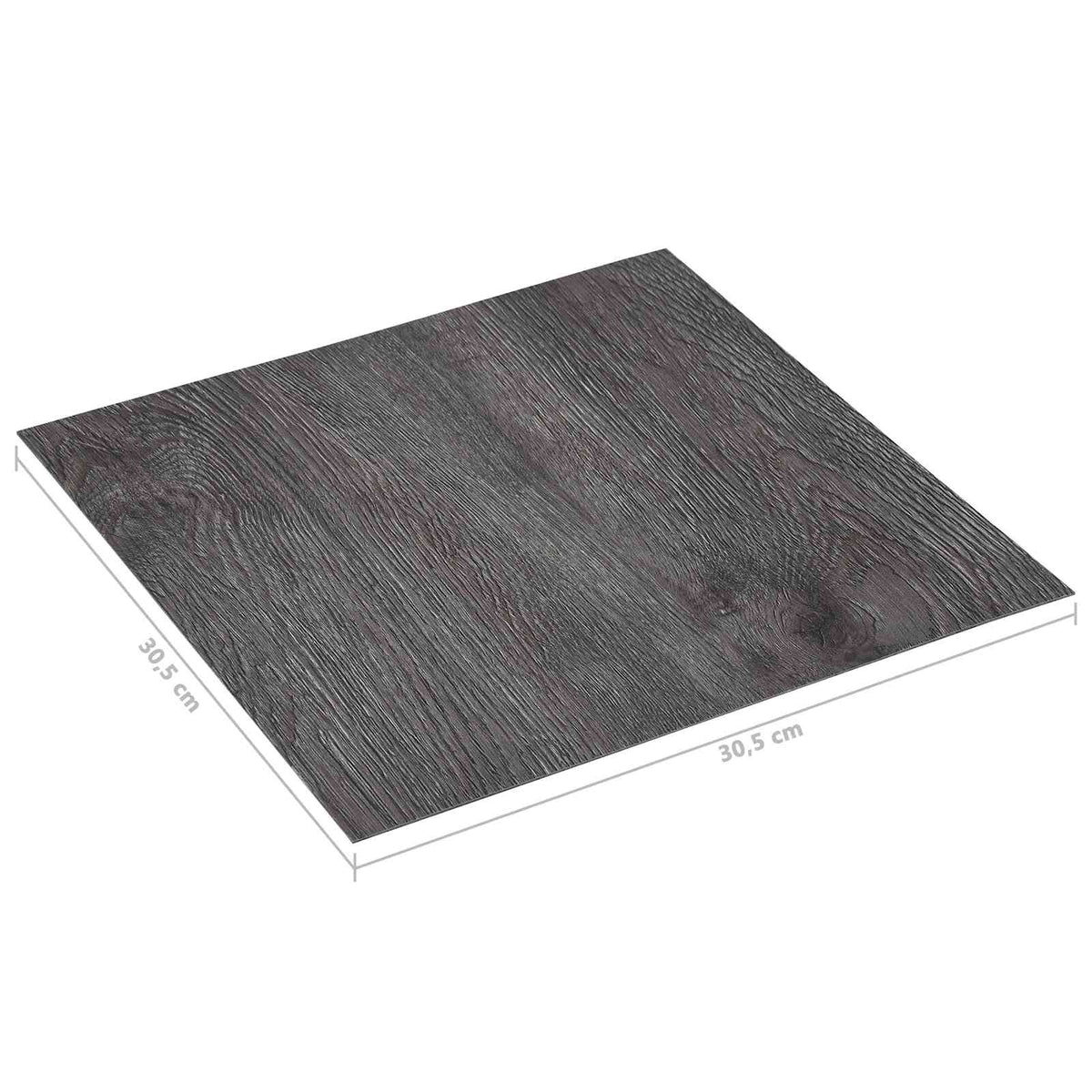 vidaXL Flooring Planks Black and Grey 5.11 m² 55 pcs PVC
