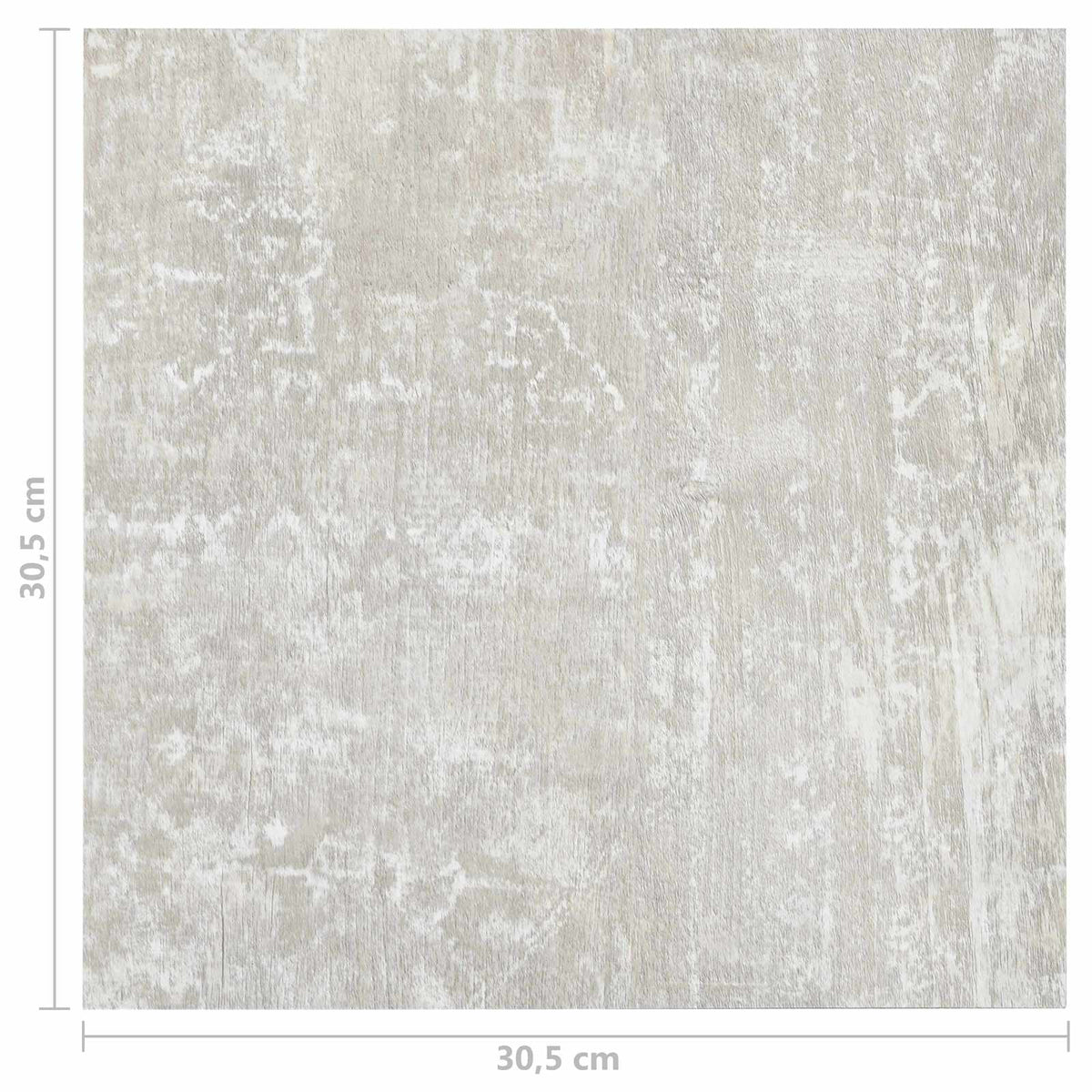 vidaXL Flooring Planks White and Wood 5.11 m² 55 pcs PVC