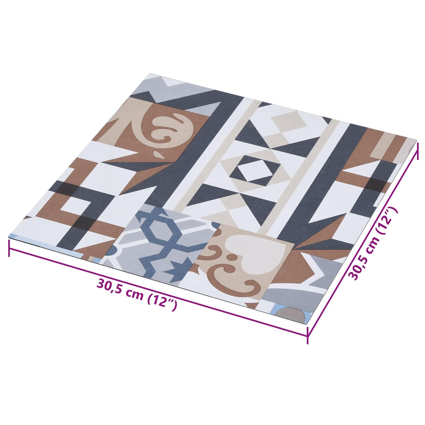 vidaXL Self-adhesive Flooring Planks 30.5 x 30.5 cm 20 pcs PVC