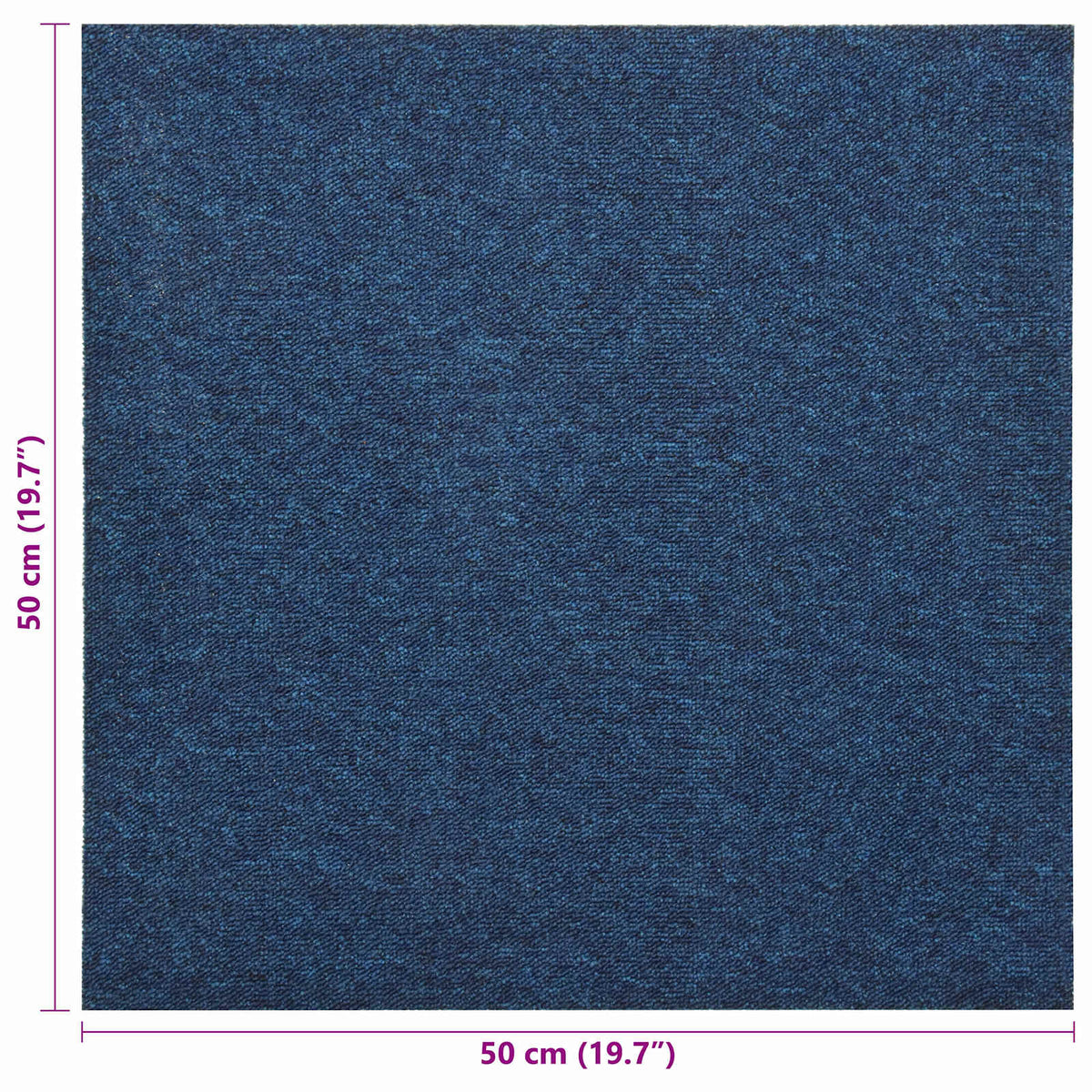 vidaXL Carpet 20 pcs Dark Blue 50 x 50 cm 100% Polypropylene