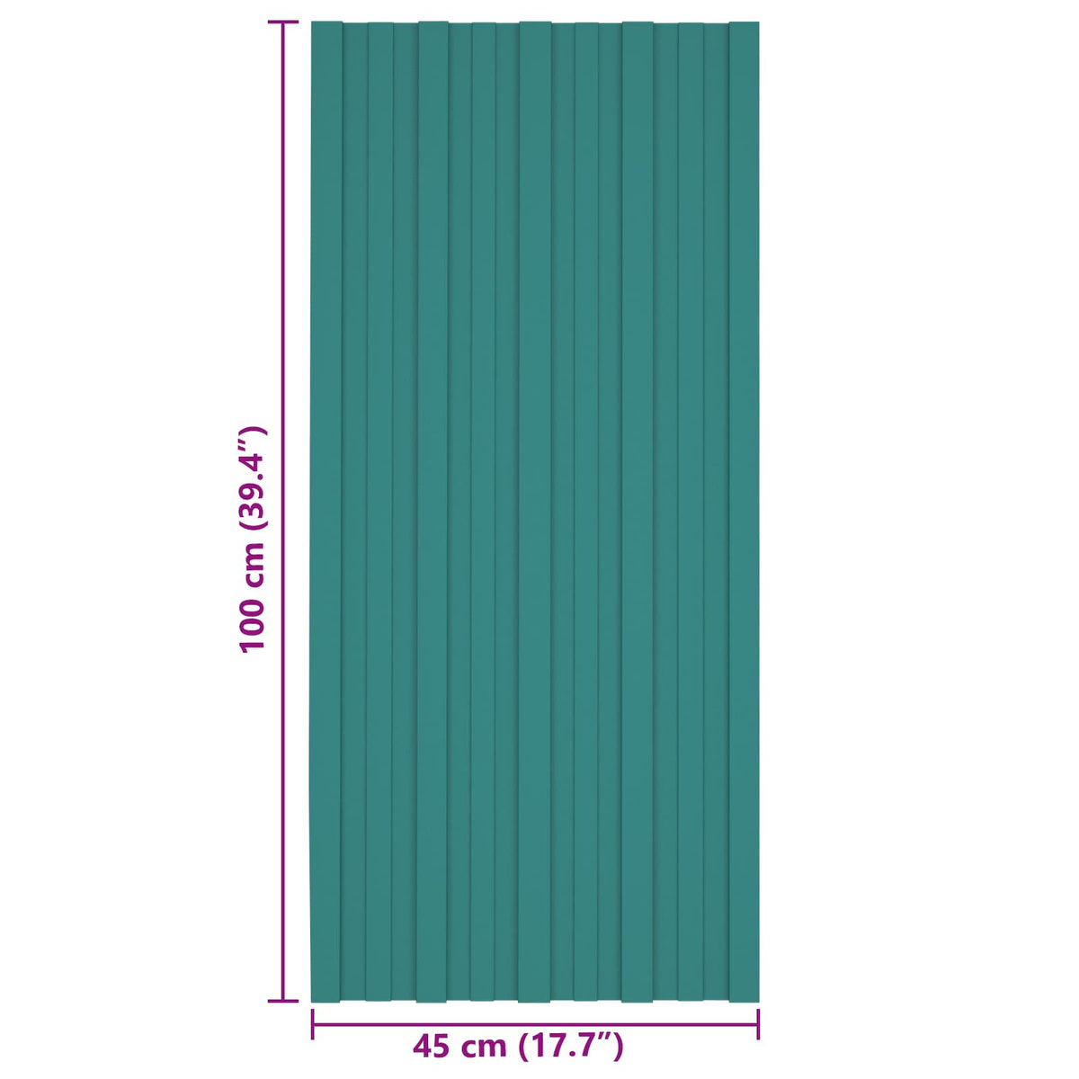 vidaXL Roof Panel 12 pcs Green 100 x 45 cm Galvanised steel