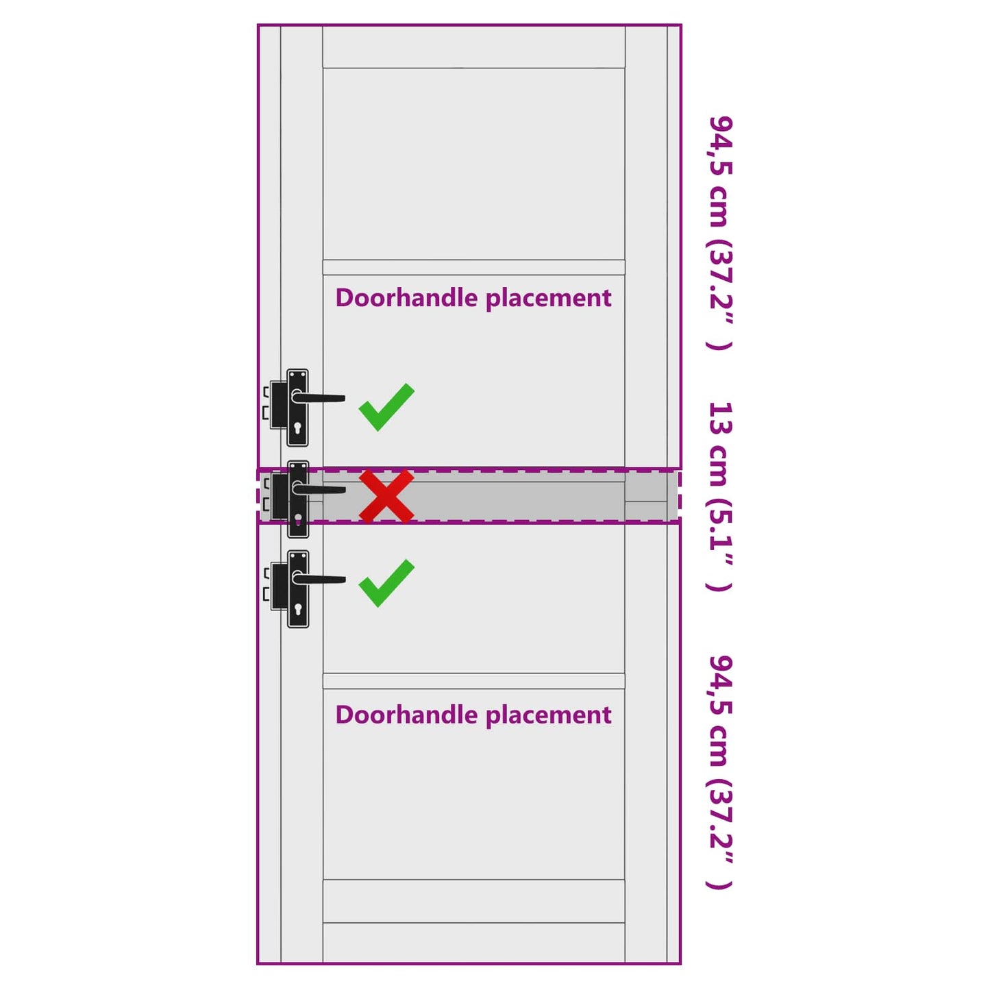 vidaXL Interior Door White 83 x 202 cm Plywood
