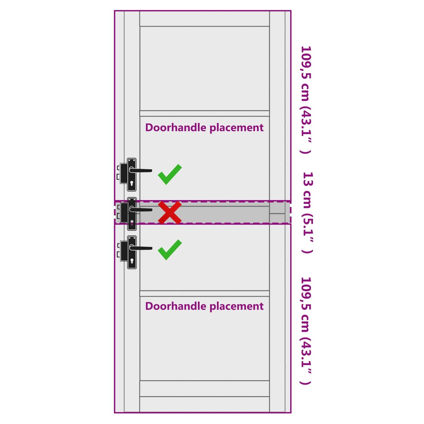 vidaXL Interior Door White 83 x 232 cm Plywood