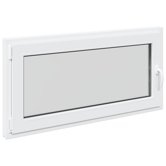 vidaXL Basement Window RISOR 120 x 60 cm PVC and Glass White