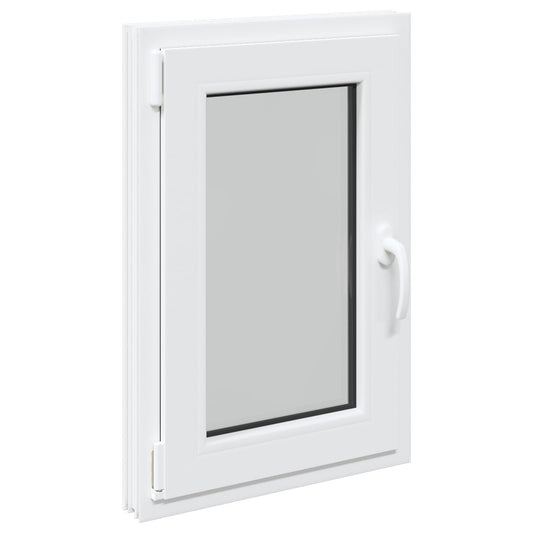 vidaXL Basement Window RISOR 50 x 75 cm PVC and Glass White