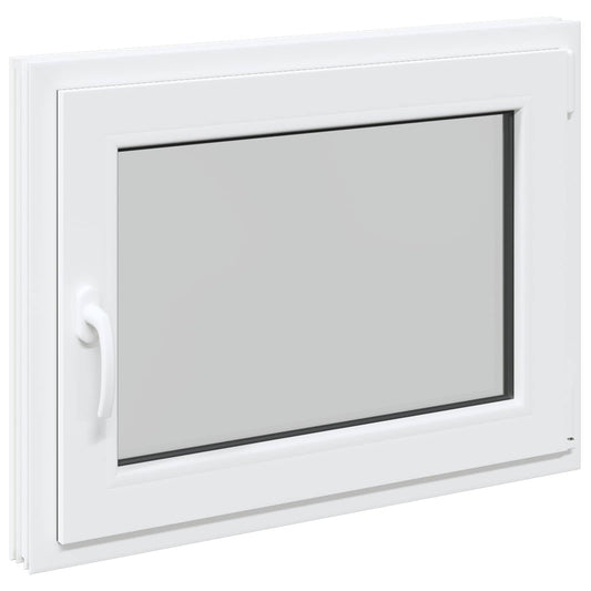 vidaXL Basement Window RISOR 80 x 70 cm PVC and Glass White
