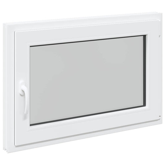 vidaXL Basement Window RISOR 90 x 60 cm PVC and Glass White