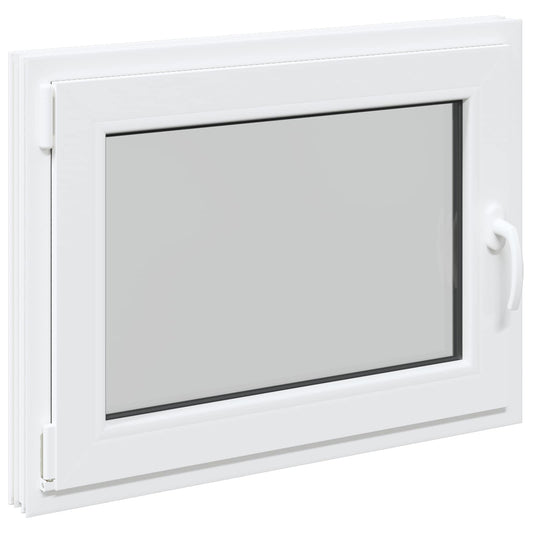 vidaXL Basement Window RISOR 90 x 60 cm PVC and Glass White