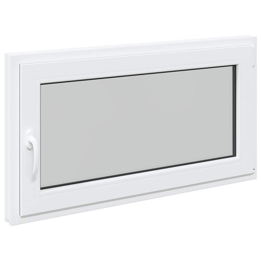 vidaXL Basement Window RISOR 110 x 70 cm PVC and Glass White
